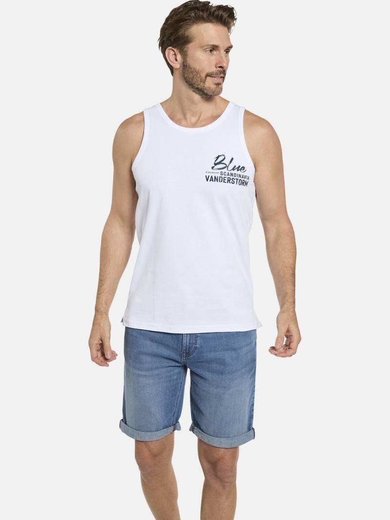 Große Größen Tanktop FELTON, Herren, weiß, Größe: 6XL, Baumwolle, Happy Size DE Men von Jan Vanderstorm