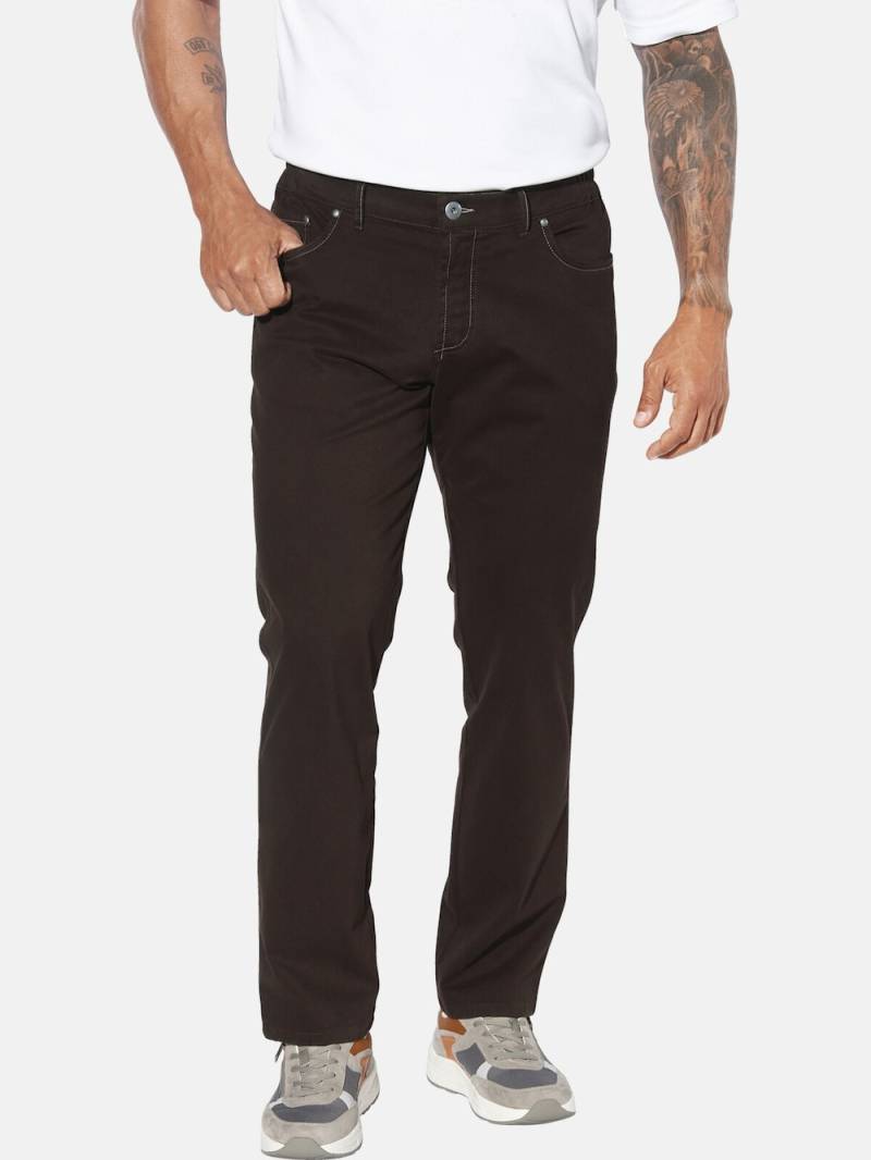 Große Größen Tiefbundhose SKANNI, Herren, braun, Größe: 34, Baumwolle, Happy Size DE Men von Jan Vanderstorm