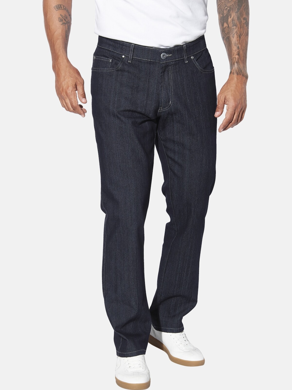 Große Größen Tiefbundjeans HALGAARD, Herren, grau, Größe: 35, Baumwolle/Polyester, Happy Size DE Men von Jan Vanderstorm