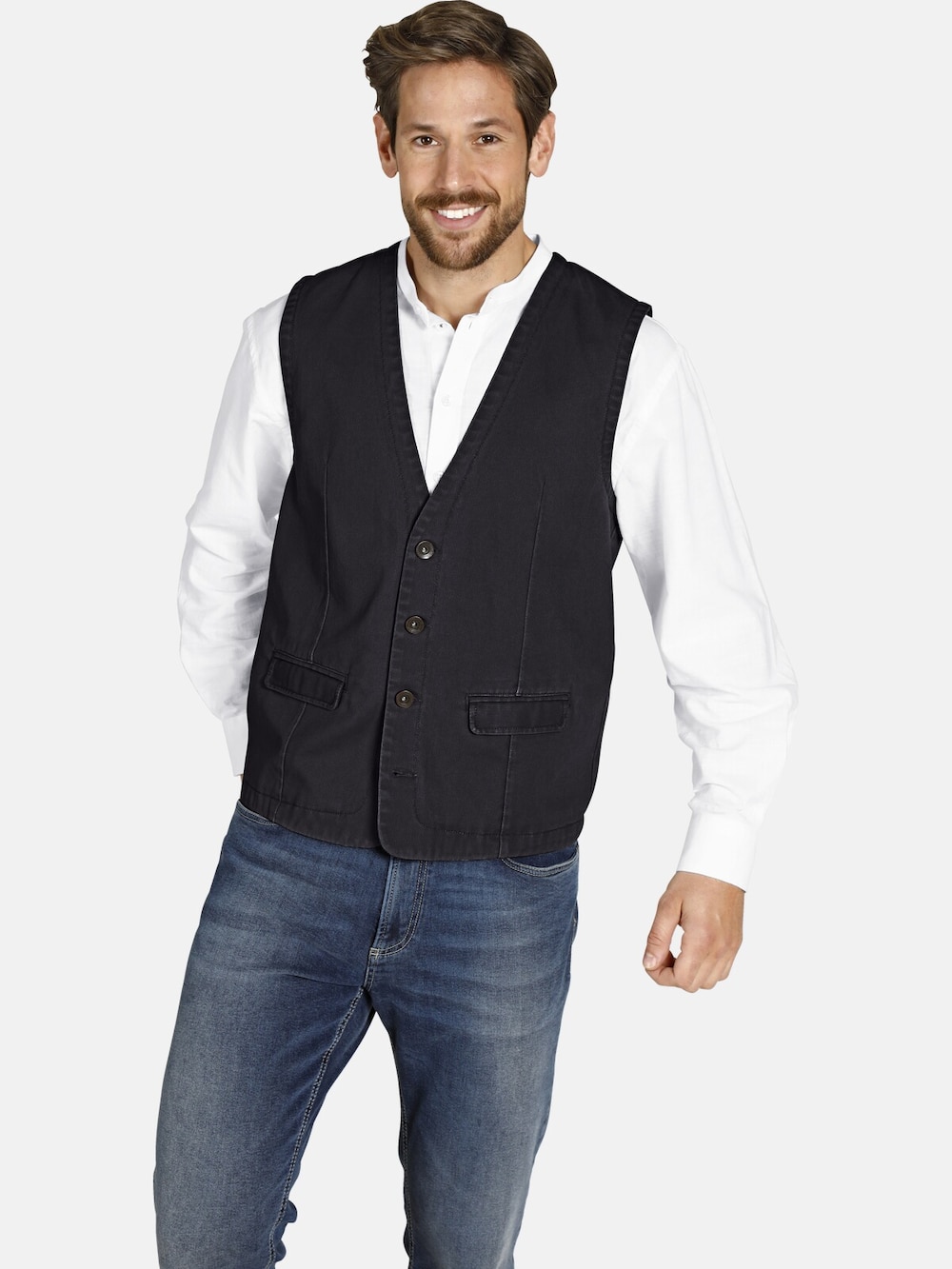 Große Größen Weste TORELL, Herren, braun, Größe: 74, Baumwolle, Happy Size DE Men von Jan Vanderstorm