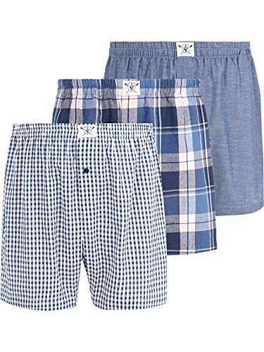 Jan Vanderstorm Herren 3er Pack Boxershorts Riku blau, 12 von Jan Vanderstorm