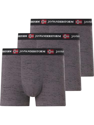 Jan Vanderstorm Herren 3er Pack Retropant Norik dunkelgrau, 10 von Jan Vanderstorm