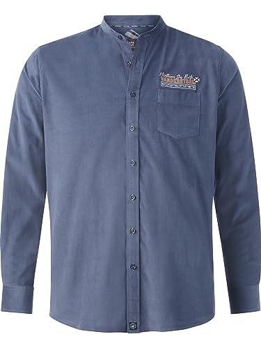 Jan Vanderstorm Herren Cordhemd Storven blau 2XL (XXL) - 45/46 von Jan Vanderstorm