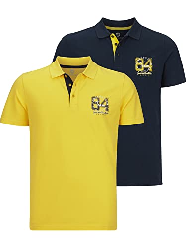 Jan Vanderstorm Herren Doppelpack Poloshirt Glenn gelb 4XL (XXXXL) - 68/70 von Jan Vanderstorm