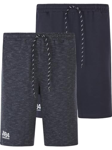 Jan Vanderstorm Herren Doppelpack Sweatbermuda Jornrik dunkelblau, 4XL (XXXXL) - 68/70 von Jan Vanderstorm