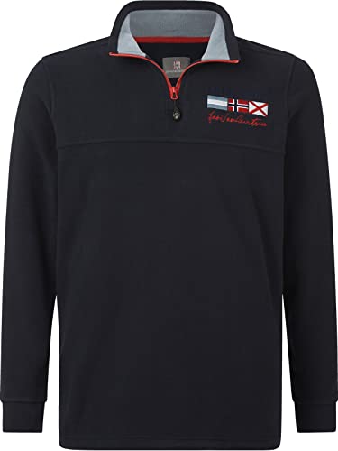 Jan Vanderstorm Herren Fleece-Sweatshirt Sietse dunkelblau, L - 52/54 von Jan Vanderstorm