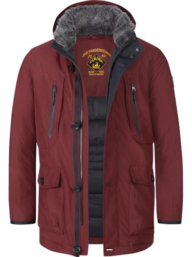 Jan Vanderstorm Herren Funktionsjacke Botulfr dunkelrot, 2XL (XXL) - 62 von Jan Vanderstorm