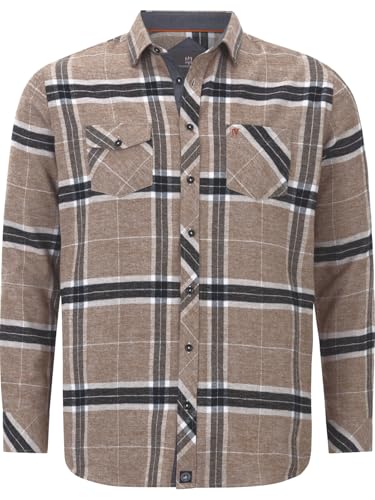 Jan Vanderstorm Herren Hemd Thorulfar braun 2XL (XXL) - 45/46 von Jan Vanderstorm