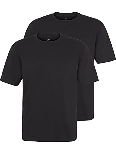 Jan Vanderstorm Herren Doppelpack T-Shirt Erke schwarz 3XL (XXXL) - 64/66 von Jan Vanderstorm