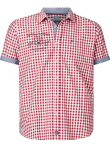 Jan Vanderstorm Herren Kurzarmhemd Kjettil rot 2XL (XXL) - 45/46 von Jan Vanderstorm