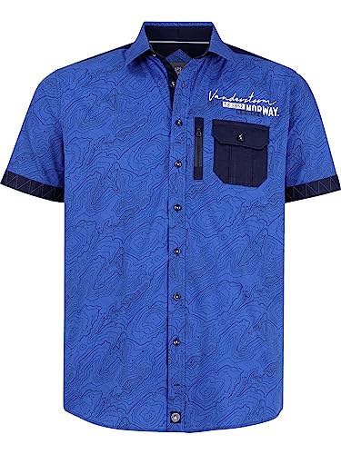 Jan Vanderstorm Herren Kurzarmhemd Lysander Royalblau 3XL (XXXL) - 47/48 von Jan Vanderstorm