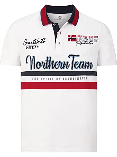 Jan Vanderstorm Herren Poloshirt Einojohani weiß 2XL (XXL) - 60/62 von Jan Vanderstorm