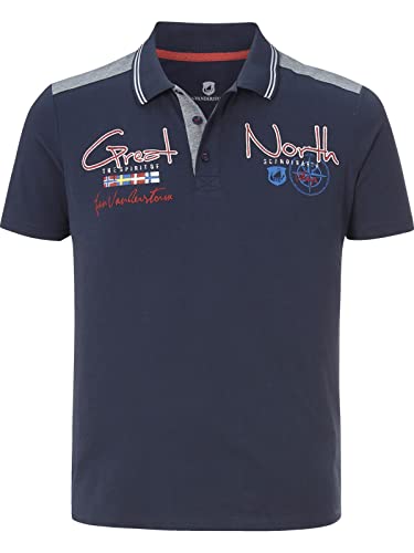 Jan Vanderstorm Herren Poloshirt Gaidemar dunkelblau 5XL (XXXXXL) - 72/74 von Jan Vanderstorm