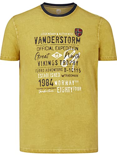 Jan Vanderstorm Herren T-Shirt Eeli dunkelgelb 4XL (XXXXL) - 68/70 von Jan Vanderstorm