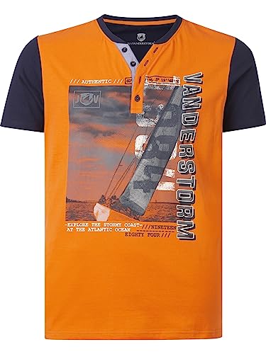 Jan Vanderstorm Herren T-Shirt Munibert orange 3XL (XXXL) - 64/66 von Jan Vanderstorm