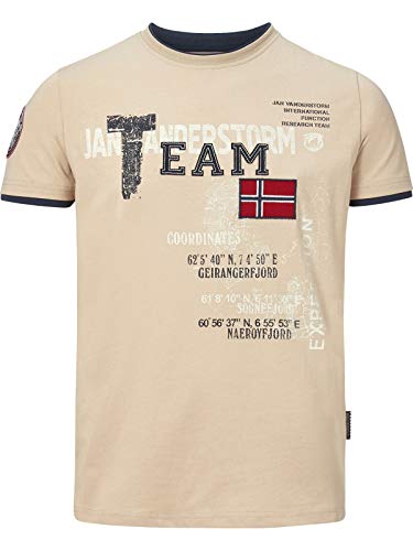 Jan Vanderstorm Herren T-Shirt Sölve beige 5XL (XXXXXL) - 72/74 von Jan Vanderstorm