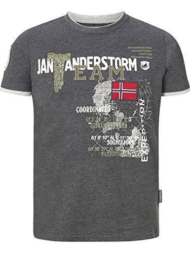 Jan Vanderstorm Herren T-Shirt Sölve dunkelgrau 2XL (XXL) - 60/62 von Jan Vanderstorm