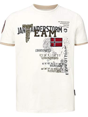 Jan Vanderstorm Herren T-Shirt Sölve weiß 4XL (XXXXL) - 68/70 von Jan Vanderstorm