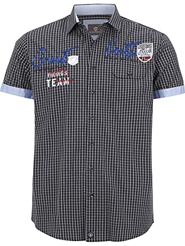 Jan Vanderstorm Herren Kurzarmhemd Ajule dunkelblau, 4XL (XXXXL) - 49/50 von Jan Vanderstorm