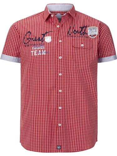 Jan Vanderstorm Herren Kurzarmhemd Ajule rot, 4XL (XXXXL) - 49/50 von Jan Vanderstorm
