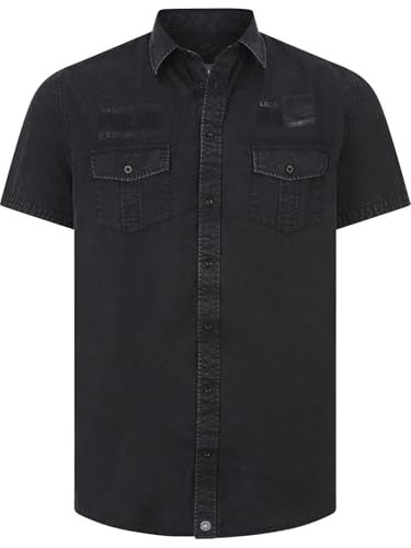 Jan Vanderstorm Herren Kurzarmhemd Alpri dunkelgrau, 3XL (XXXL) - 47/48 von Jan Vanderstorm