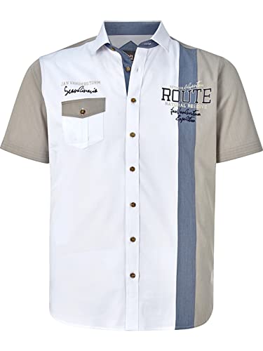 Jan Vanderstorm Herren Kurzarmhemd Bodvar weiß, 4XL (XXXXL) - 49/50 von Jan Vanderstorm