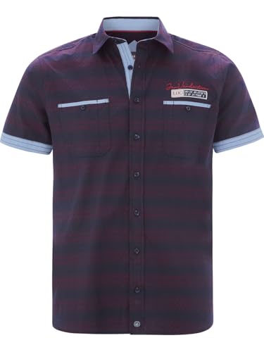 Jan Vanderstorm Herren Kurzarmhemd Leikvard dunkelrot, 4XL (XXXXL) - 49/50 von Jan Vanderstorm