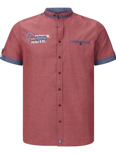 Jan Vanderstorm Herren Kurzarmhemd Lodmund rot 2XL (XXL) - 45/46 von Jan Vanderstorm