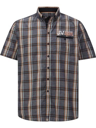 Jan Vanderstorm Herren Kurzarmhemd Zesar dunkelgrau, XL - 43/44 von Jan Vanderstorm