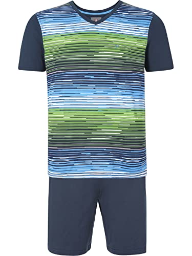 Jan Vanderstorm Herren Kurzer Schlafanzug Audun dunkelblau, 4XL (XXXXL) - 68/70 von Jan Vanderstorm