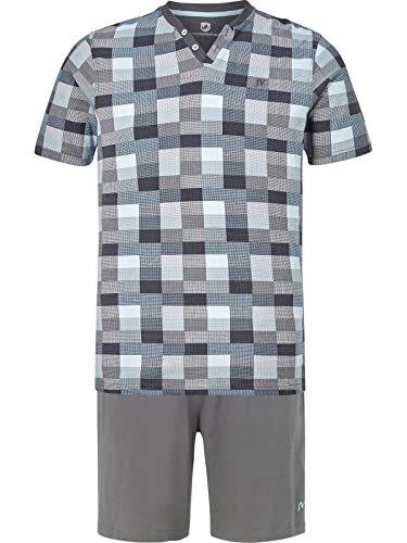 Jan Vanderstorm Herren Kurzer Schlafanzug Hugbald grau 2XL (XXL) - 60/62 von Jan Vanderstorm