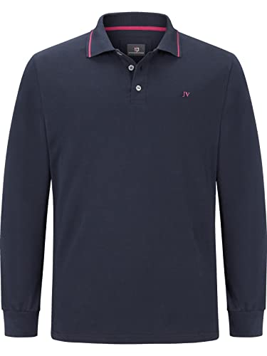Jan Vanderstorm Herren Langarm-Poloshirt Ellis dunkelblau, 4XL (XXXXL) - 68/70 von Jan Vanderstorm
