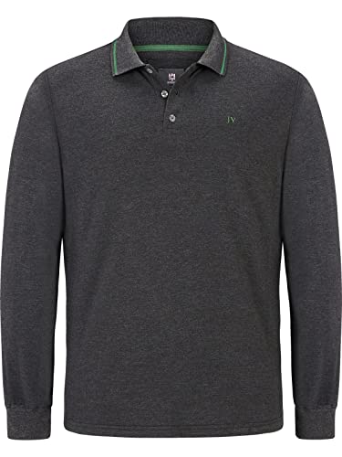 Jan Vanderstorm Herren Langarm-Poloshirt Ellis dunkelgrau 5XL (XXXXXL) - 72/74 von Jan Vanderstorm