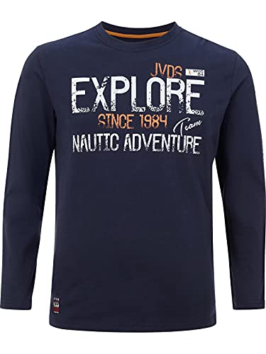 Jan Vanderstorm Herren Langarmshirt Elion dunkelblau, 4XL (XXXXL) - 68/70 von Jan Vanderstorm