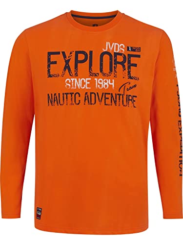 Jan Vanderstorm Herren Langarmshirt Elion orange 2XL (XXL) - 60/62 von Jan Vanderstorm