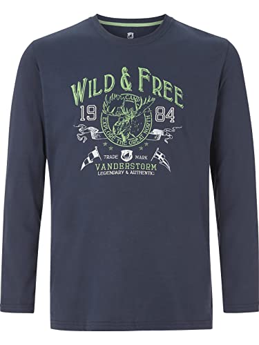 Jan Vanderstorm Herren Langarmshirt Staaf dunkelblau, 3XL (XXXL) - 64/66 von Jan Vanderstorm