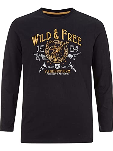 Jan Vanderstorm Herren Langarmshirt Staaf schwarz, 4XL (XXXXL) - 68/70 von Jan Vanderstorm