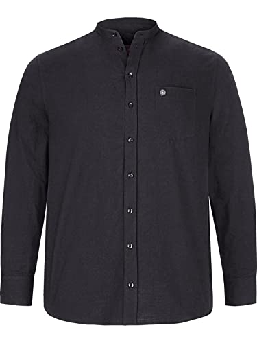 Jan Vanderstorm Herren Stehkragenhemd Kallu schwarz, 3XL (XXXL) - 47/48 von Jan Vanderstorm