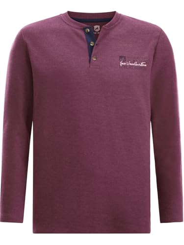 Jan Vanderstorm Herren Langarmshirt Ivor dunkelrot, 4XL (XXXXL) - 68/70 von Jan Vanderstorm