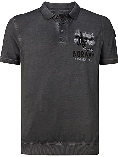 Jan Vanderstorm Herren Poloshirt Alsing dunkelgrau 4XL (XXXXL) - 68/70 von Jan Vanderstorm