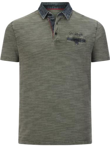 Jan Vanderstorm Herren Poloshirt Camillo Oliv, 5XL (XXXXXL) - 72/74 von Jan Vanderstorm