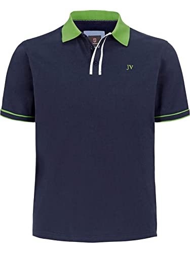 Jan Vanderstorm Herren Poloshirt Isfried Kurzarm Hemd In Übergröße, Baumwolle, Polo Shirt, Große Größe, Comfort Fit blau, 2XL (XXL) - 60/62 von Jan Vanderstorm