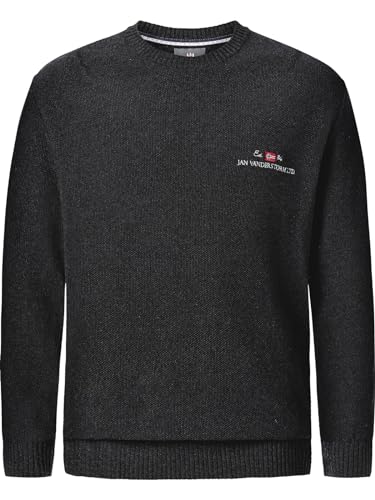 Jan Vanderstorm Herren Pullover Albrekt Gestricktes Casual Oberteil dunkelgrau 2XL (XXL) - 60/62 von Jan Vanderstorm