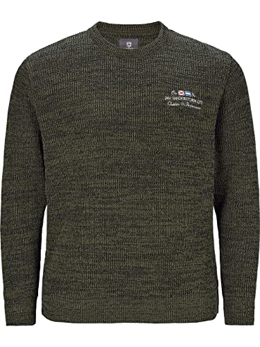 Jan Vanderstorm Herren Pullover Beetu Gestricktes Casual Oberteil Oliv L - 52/54 von Jan Vanderstorm