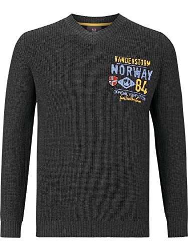 Jan Vanderstorm Herren Pullover Jellen Gestricktes Casual Oberteil dunkelgrau 2XL (XXL) - 60/62 von Jan Vanderstorm