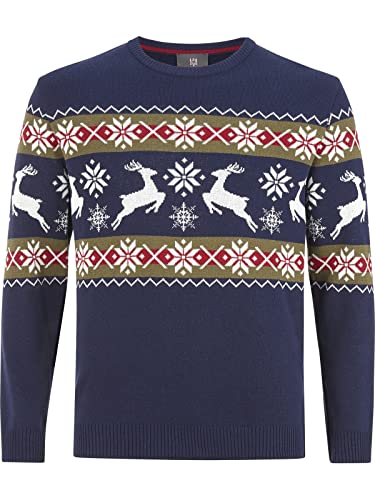 Jan Vanderstorm Herren Pullover Tore Gestricktes Casual Oberteil dunkelblau XL - 56/58 von Jan Vanderstorm