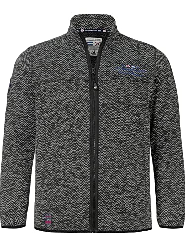 Jan Vanderstorm Herren Strickfleecejacke Kolmund schwarz, 3XL (XXXL) - 64/66 von Jan Vanderstorm