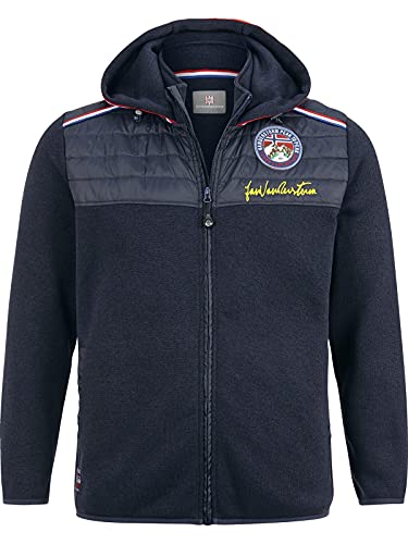 Jan Vanderstorm Herren Strickfleecejacke Stellan dunkelblau 2XL (XXL) - 60/62 von Jan Vanderstorm