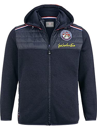 Jan Vanderstorm Herren Strickfleecejacke Stellan dunkelblau, L - 52/54 von Jan Vanderstorm