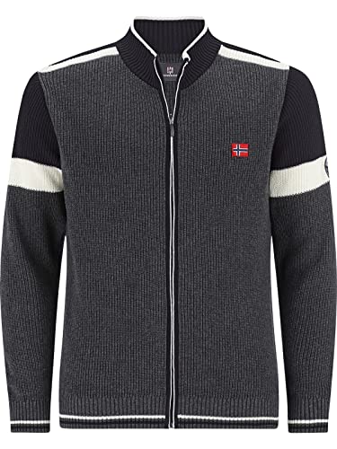 Jan Vanderstorm Herren Strickjacke Anve dunkelgrau, L - 52/54 von Jan Vanderstorm